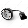 Переходник питания для ИБП IEC -> EURO Gembird PC-SFC14M-01
