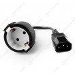 Переходник питания для ИБП IEC -> EURO Gembird PC-SFC14M-01