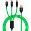 Кабель Greenconnect 3 в 1 для быстрой зарядки GCR-51493 1.5m Кабель Greenconnect 3 в 1 для быстрой зарядки GCR-51493 1.5m
