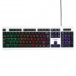 Клавиатура Гарнизон GK-110L игровая, подсветка, чёрный/белый