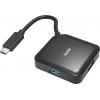 Концентратор USB-C Hama H-200112 USB-C hub 4порт. черный