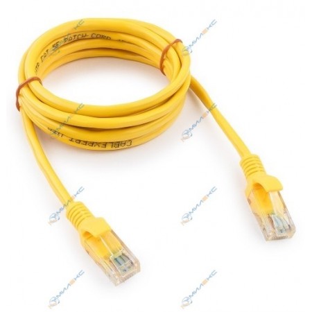 Patch cord UTP5e 2m Gembird PP10-2M/Y Жёлтый, медный Patch cord UTP5e 2m Gembird PP10-2M/Y Жёлтый, медный