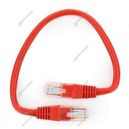 Patch cord UTP5e 0.25m Gembird PP12-0.25M/R Красный
