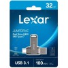 Накопитель 32GB USB Lexar 2-in-1 R100 LJDD400032G-BNQNG
